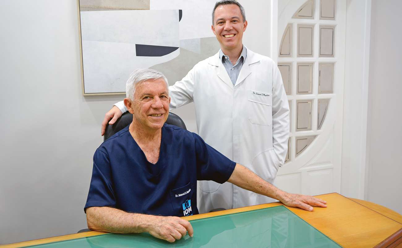 Dr. Manoel Magalhães com o filho Dr. Leonam.