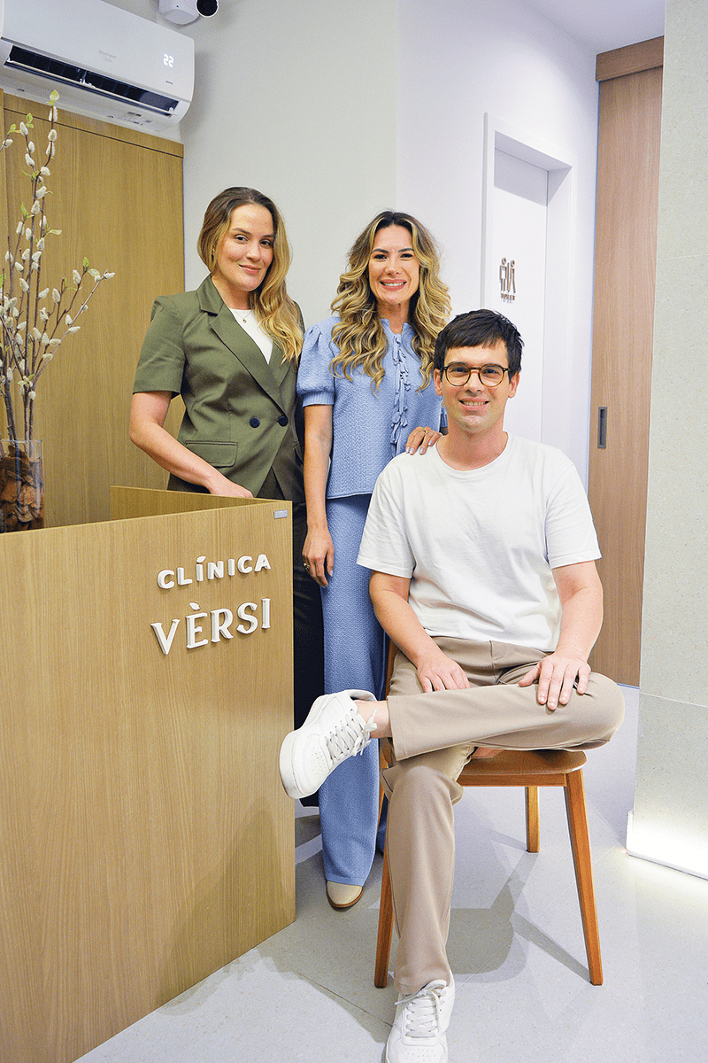 Dra. Caroline Kautscher, Dra. Juliana Brazil e o arquiteto Saulo Moreira