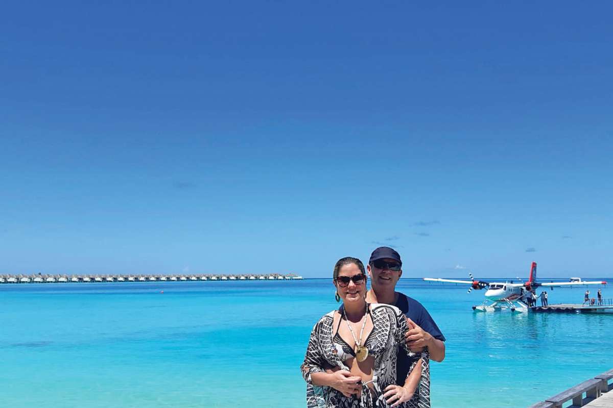 Kelly Barreto e o marido Marcelo Nogueira costumam viajar sozinhos, com os filhos e amigos. Seus destinos preferidos são praias paradisíacas