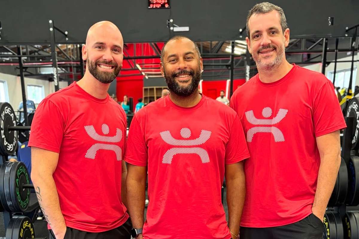Os sócios e educadores físicos Vinícius Magiolo, Márcio Pimentel e Rafael Köhler.