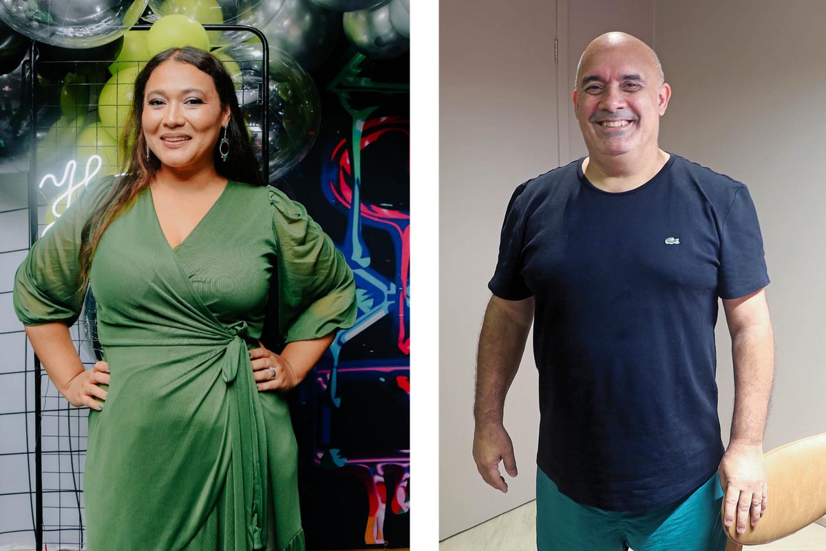 Polyana de Oliveira emagreceu 19kg com o acompanhamento do Dr. Carlos Emir Júnior. (Foto arquivo)O médico Flávio Antunes elogia o método da clínica, associado ao uso de medicação incretínica. (Foto Alle Tavares)