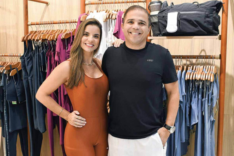 Lívia e Ramon Pessanha estão à frente da LIVE! Macaé e Rio das Ostras. A marca lançou a nova linha masculina, desenvolvida para homens que valorizam performance, praticidade e estética. (Foto Alle Tavares)